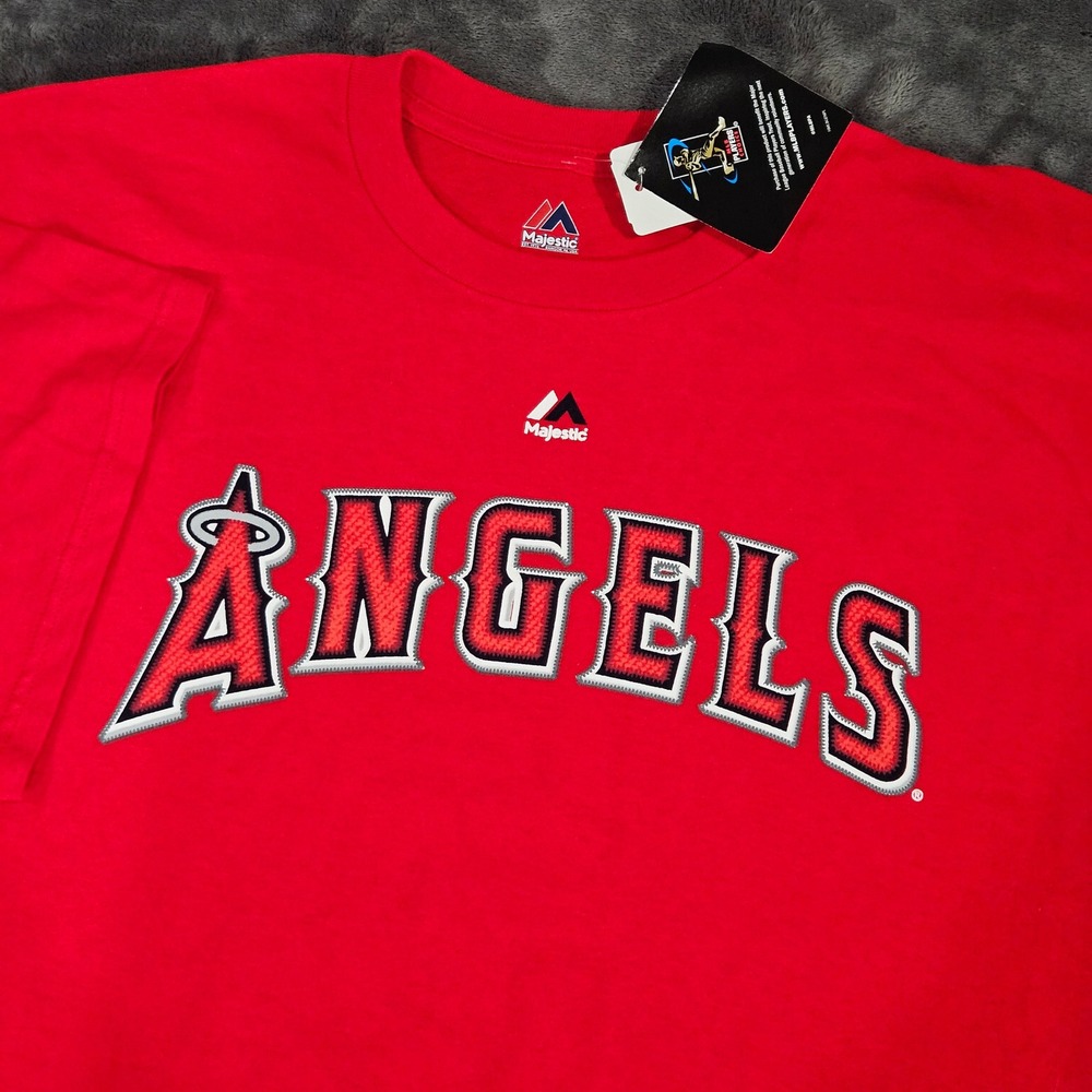 NEW Majestic Los Angeles Angels Pujols #5‎ Mens XL MLB Baseball Shirt